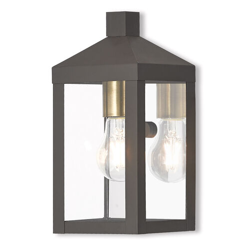Nyack 1 Light 11 inch Bronze Outdoor Wall Lantern
