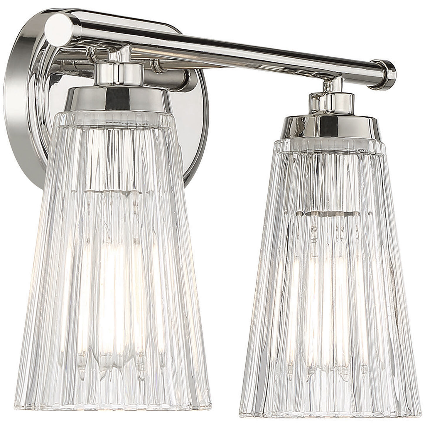 Chantilly 2 Light 14 inch Polished Nickel Bathroom Vanity Light Wall Light, Essentials