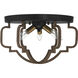 Westwood 3 Light 15 inch Barrelwood with Brass Accents Flush Mount Ceiling Light