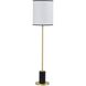 Canada 65 inch 60.00 watt Black and Satin Brass Floor Lamp Portable Light