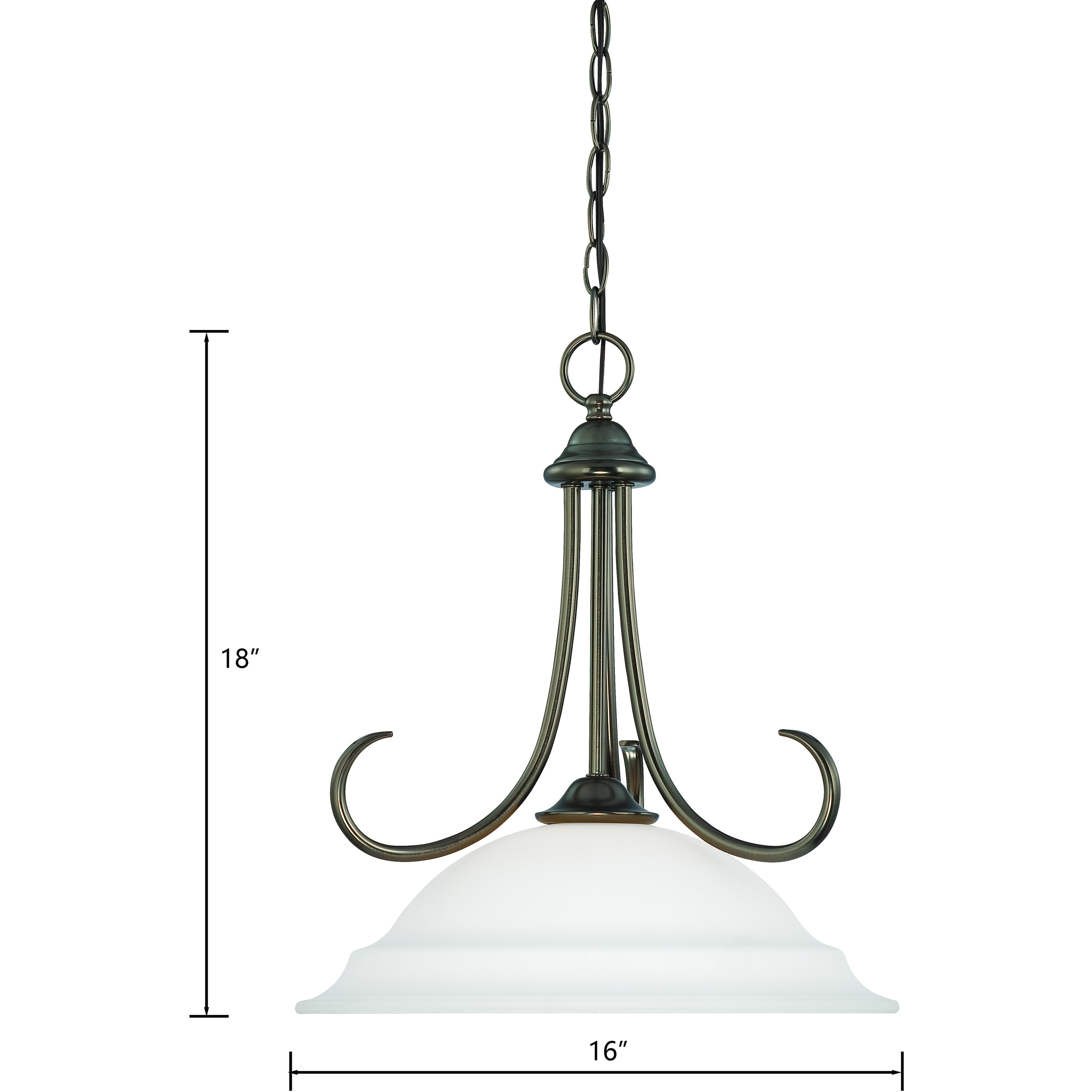 Bella 1 Light 16 inch Oil Rubbed Bronze Pendant Ceiling Light