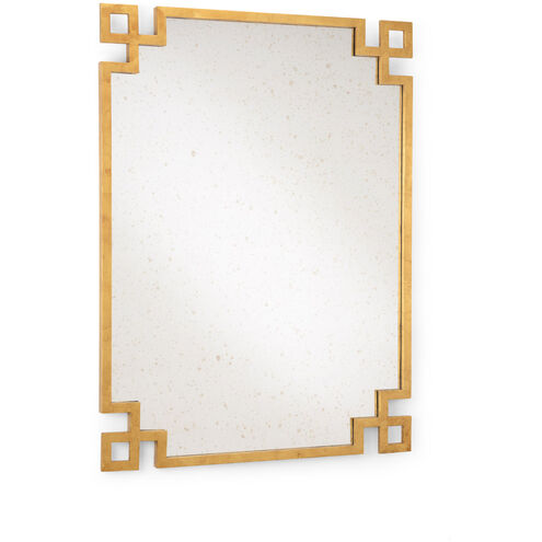 Lisa Kahn 48 X 36 inch Antique Gold Leaf/Antique Wall Mirror