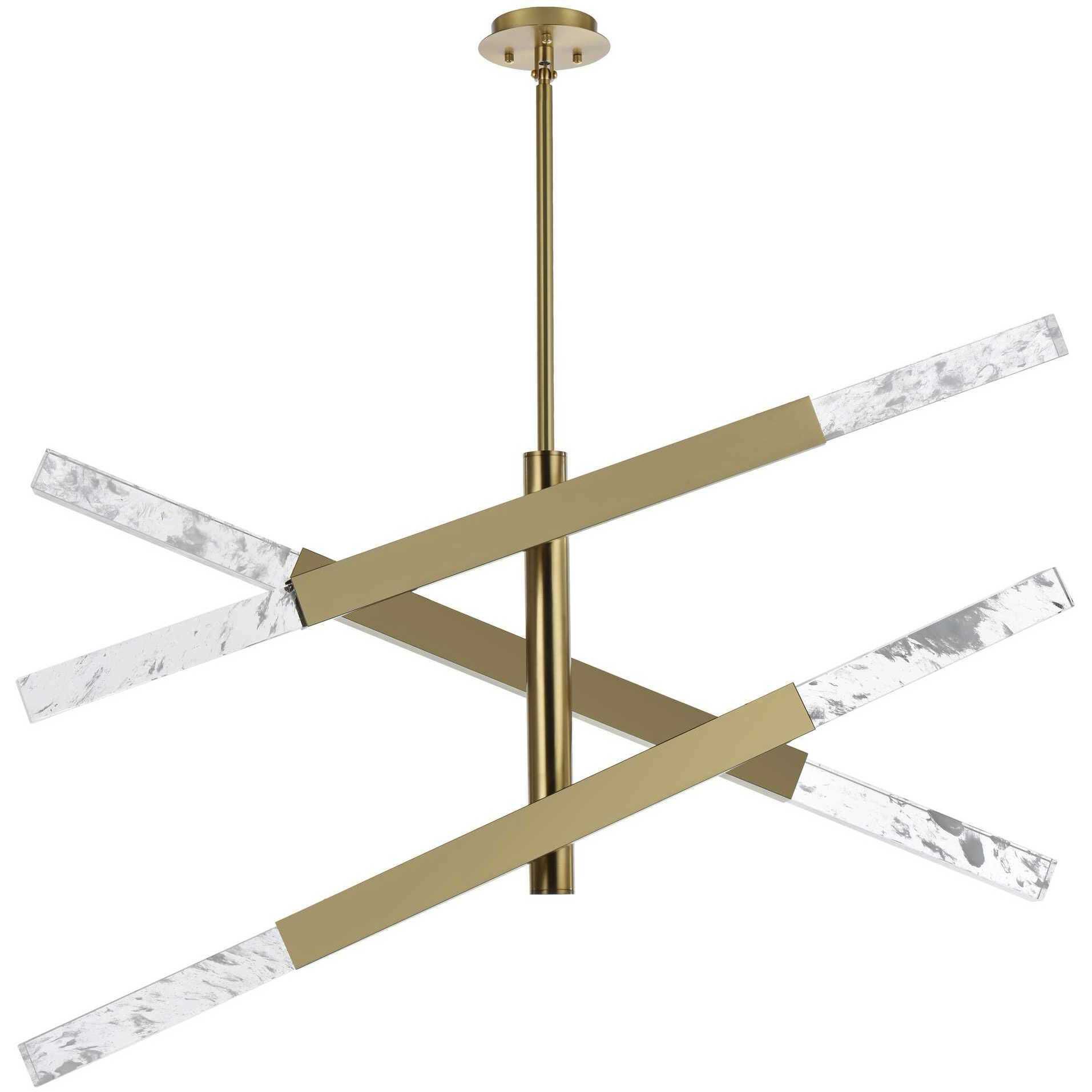 Ari 6 Light 10 inch Satin Gold Pendant Ceiling Light