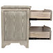 Curved Front 30 X 28.5 inch Vintage Grey Side Table