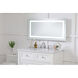 Helios 40 X 20 inch Silver Lighted Wall Mirror