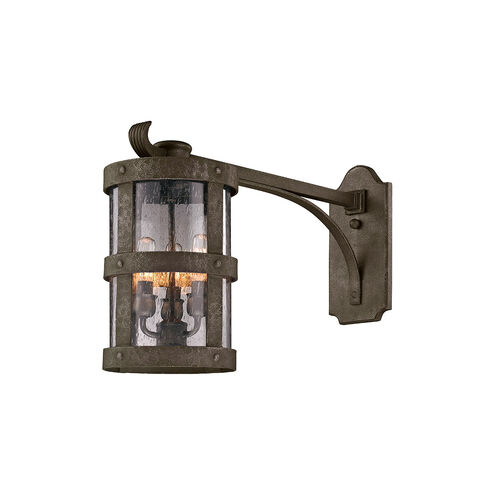Rowena 3 Light 15 inch Barbosa Bronze Outdoor Wall Sconce