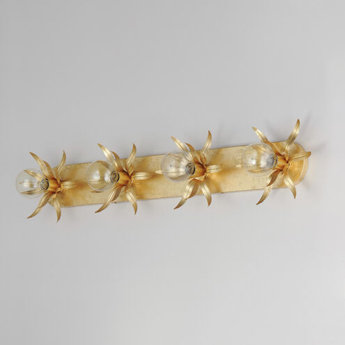 Paloma 4 Light 43 inch Gold Leaf Bath Vanity Wall Light