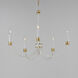 Charlton 5 Light 26 inch Weathered White and Gold Leaf Chandelier Ceiling Light