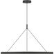 Peter Bristol Cloak LED 48.6 inch Nightshade Black Chandelier Ceiling Light