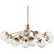 Silvarious 12 Light 26.75 inch Champagne Bronze Chandelier/Semi Flush Ceiling Light