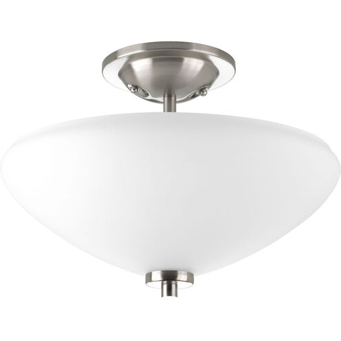Rave 2 Light 13 inch Brushed Nickel Semi-Flush Mount Ceiling Light