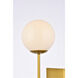 Neri 1 Light 7 inch Brass Bath Sconce Wall Light