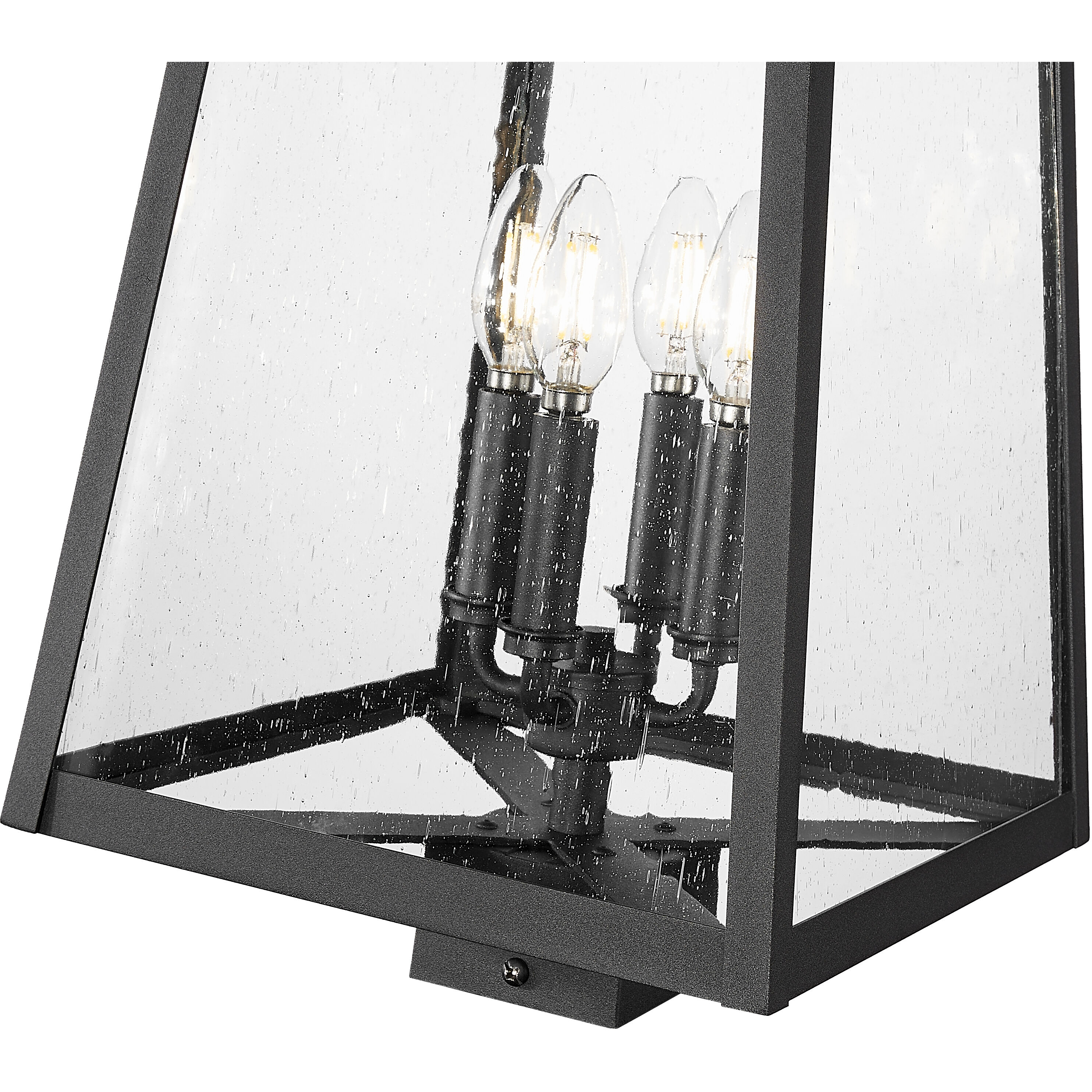 Rainer 4 Light 22.75 inch Black Outdoor Post Mounted Fixture in G9