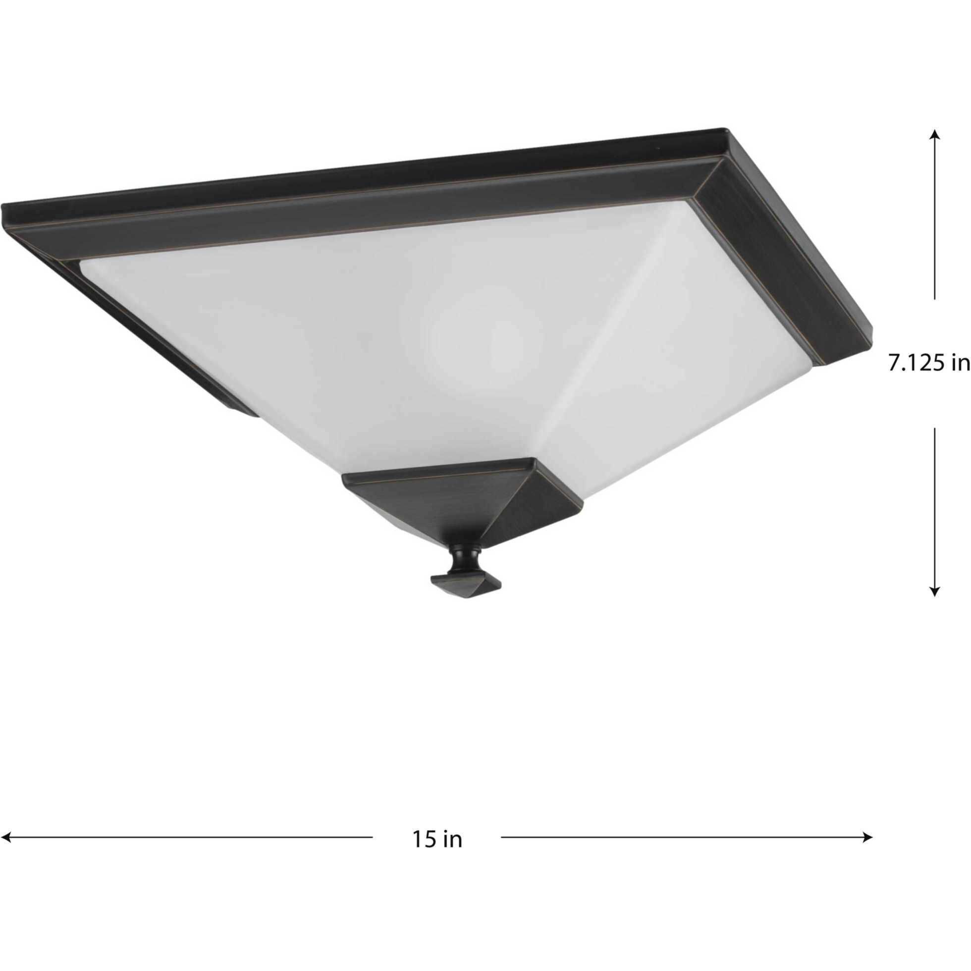 Clifton Heights 2 Light 15 inch Antique Bronze Flush Mount Ceiling Light