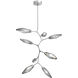 Rock Crystal LED 37.1 inch Classic Silver Chandelier Ceiling Light, Modern Vine