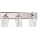 Yep Brilia 3 Light 24 inch Polished Nickel Vanity Light Wall Light