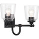 Antonia 2 Light 17.38 inch Coal Black Bath Vanity Light Wall Light