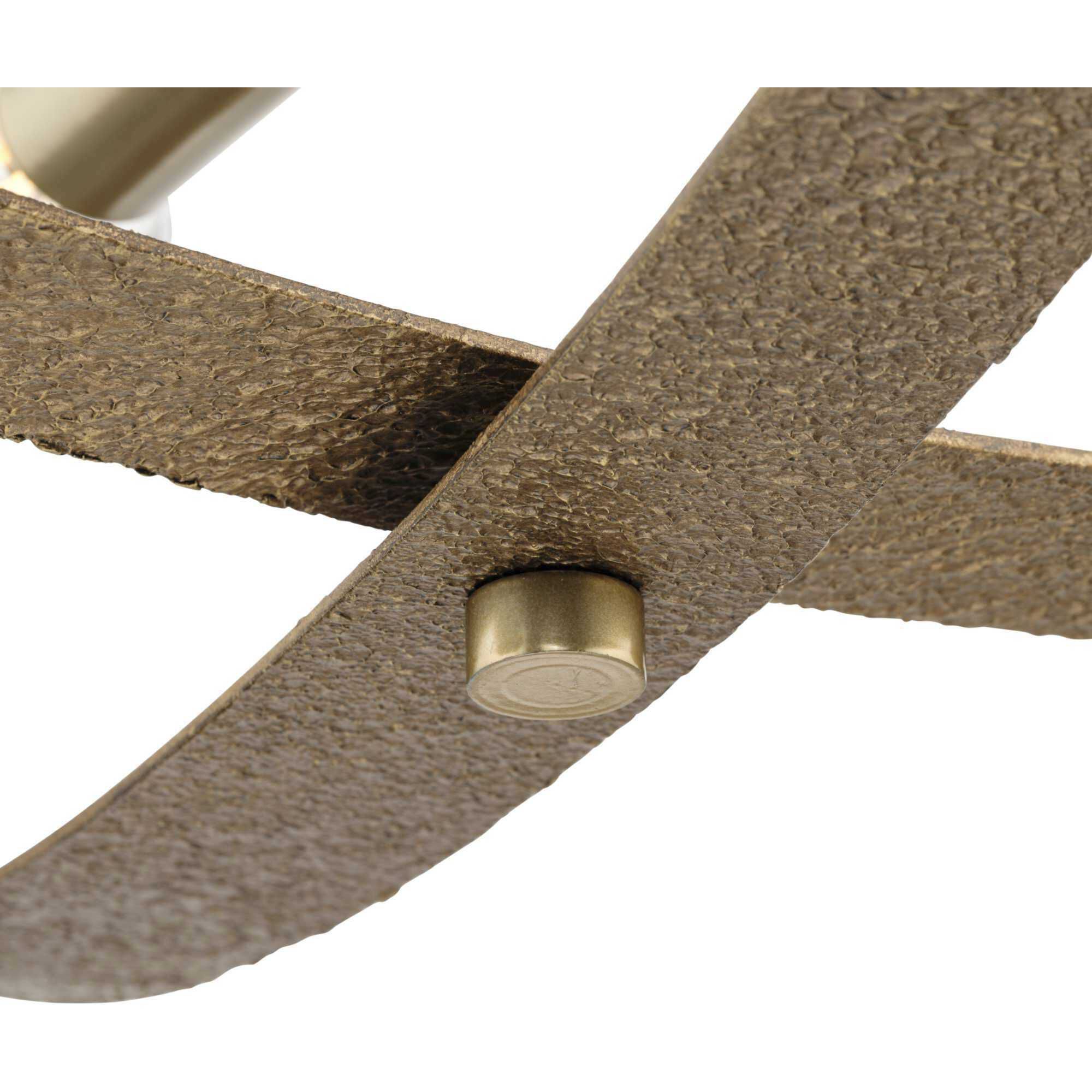 Allegheny 4 Light 24 inch Soft Gold Semi-Flush Mount Ceiling Light, Design Series