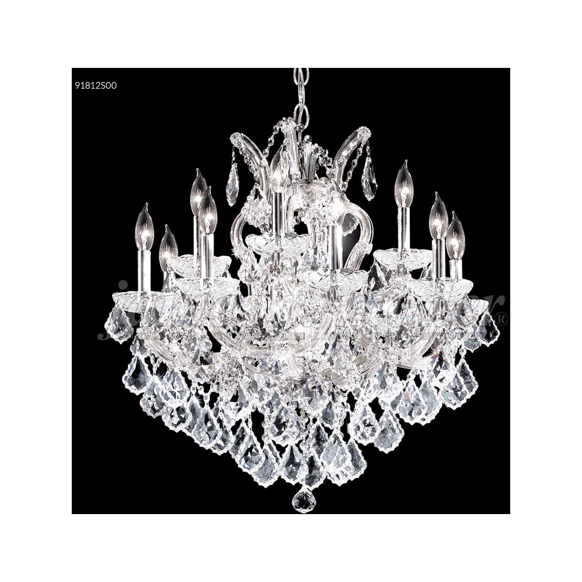 Maria Theresa Grand 13 Light 26 inch Silver Crystal Chandelier Ceiling Light, Grand