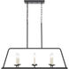 Ellisville 6 Light 34 inch Matte Black Linear Chandelier Ceiling Light