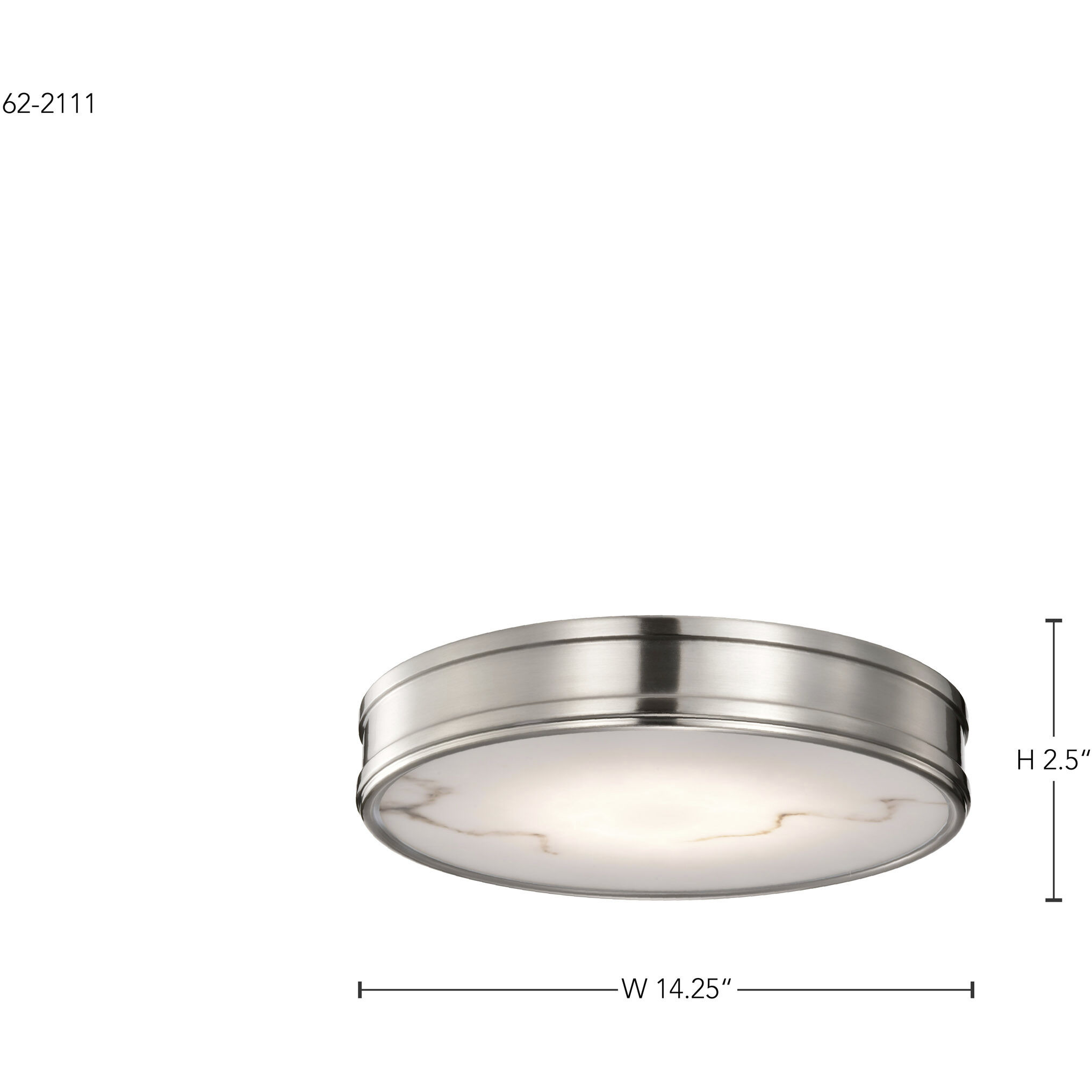 Kendall LED 14.25 inch Brushed Nickel Flush Mount Ceiling Light