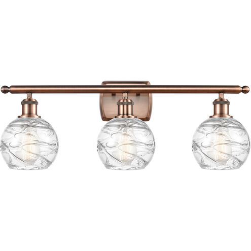 Ballston Small Deco Swirl LED 26 inch Antique Copper Bath Vanity Light Wall Light, Ballston