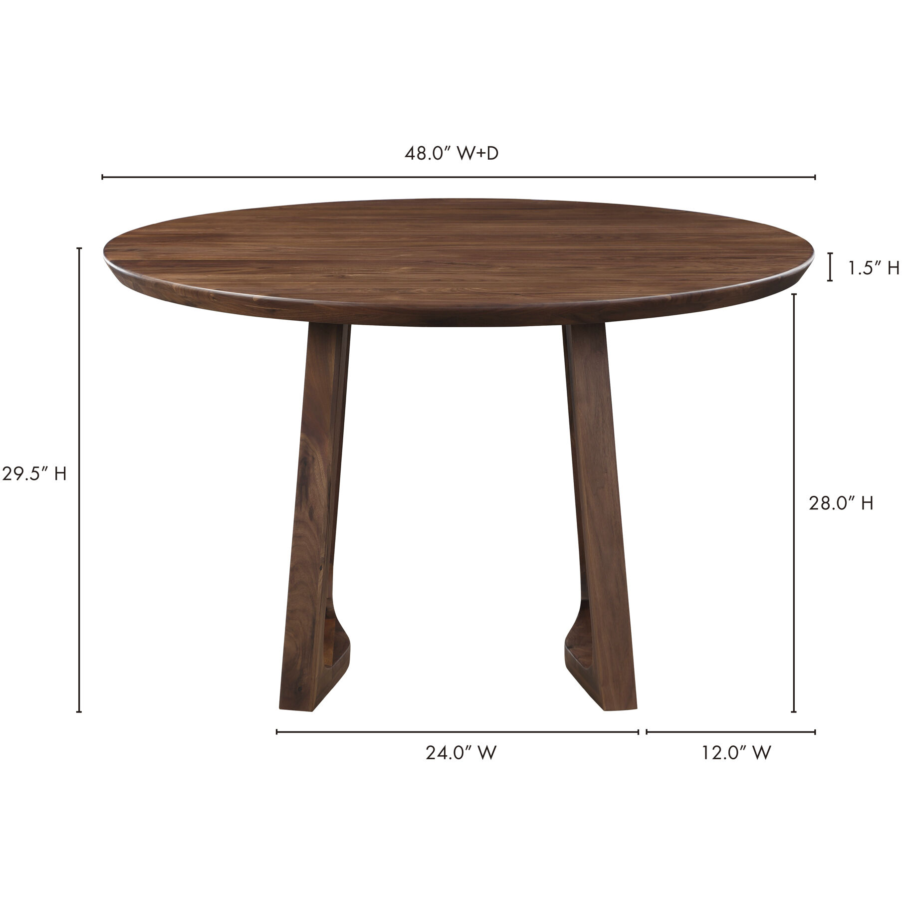 Silas 48 X 48 inch Natural Dining Table, Round