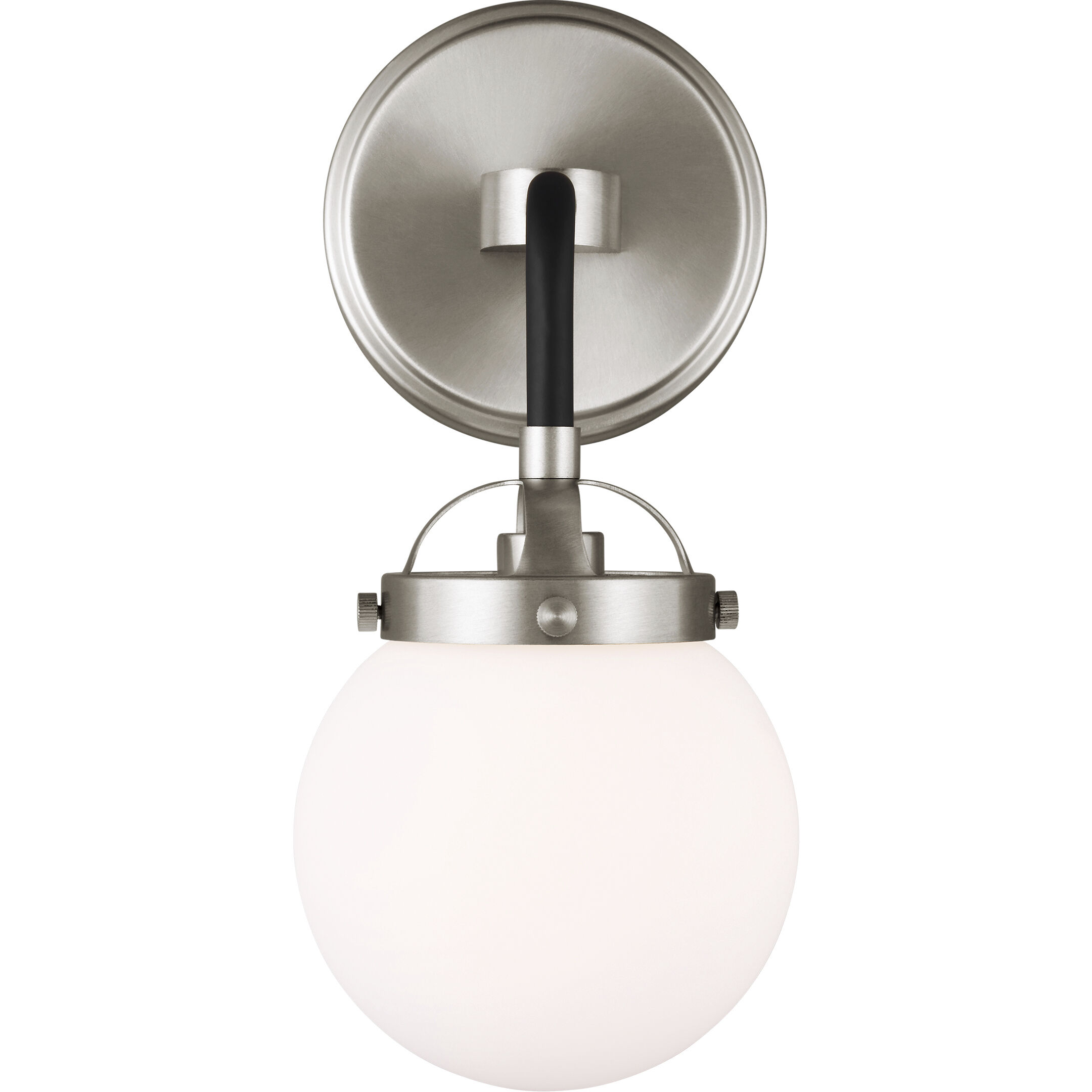 Ian K. Fowler Cafe Wall Bath Fixture Wall Light in Brushed Nickel