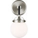 Ian K. Fowler Cafe 1 Light 5.25 inch Brushed Nickel Wall Bath Fixture Wall Light