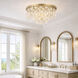 Kalani 4 Light 20 inch French Gold Semi-Flush Ceiling Light, Smithsonian Collaboration