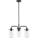 Delaney 3 Light 20 inch Matte Black Chandelier Ceiling Light