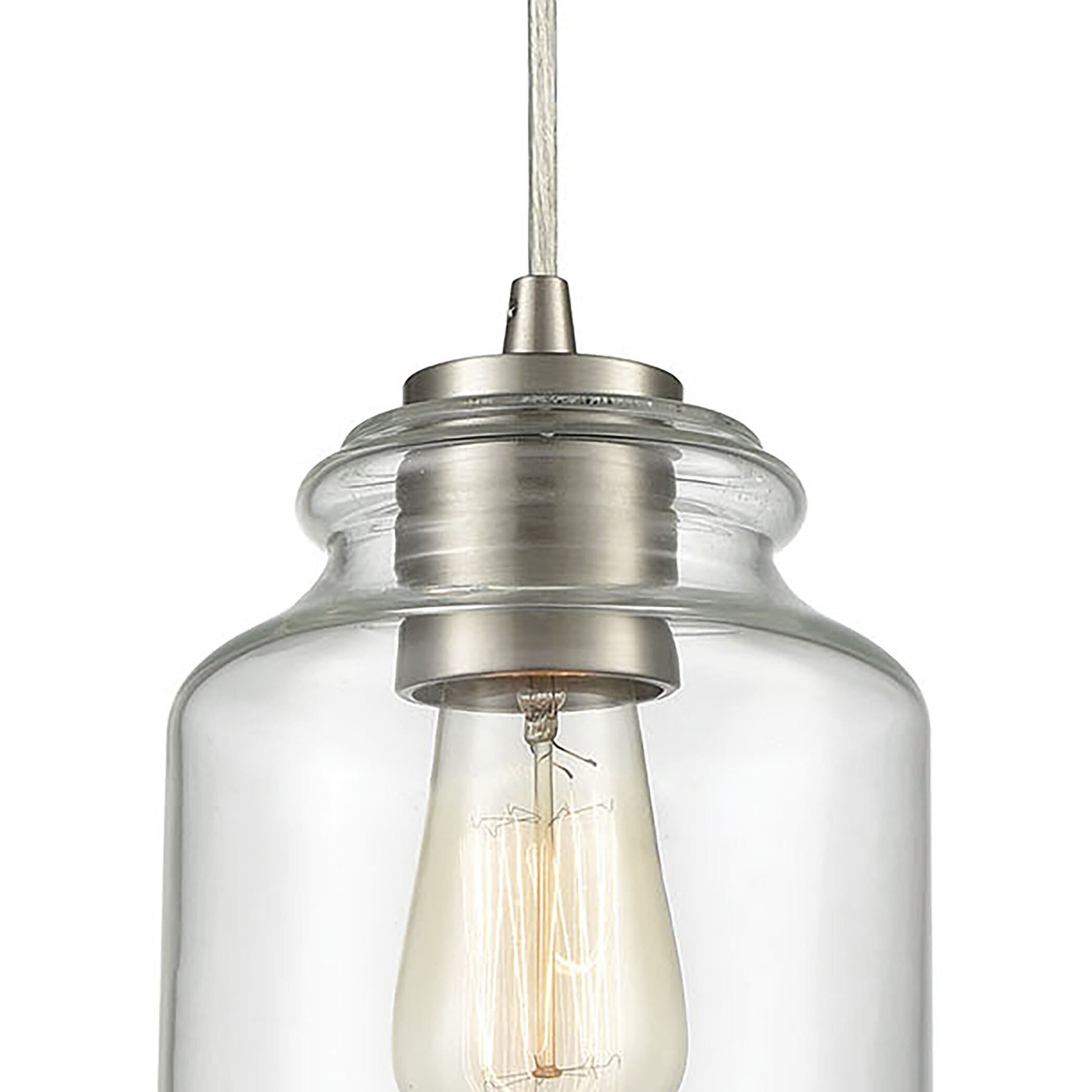 Josie 1 Light 6 inch Satin Nickel Mini Pendant Ceiling Light