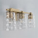 Burke 3 Light 24 inch Aged Brass Vanity Light Wall Light