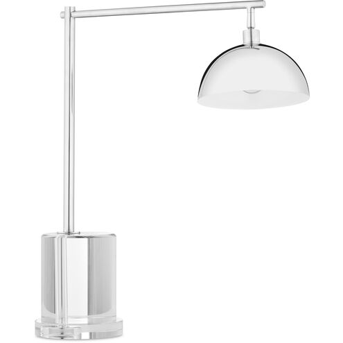 Repartee 22 inch 7.00 watt Polished Nickel/Clear Desk Lamp Portable Light