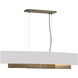 Oceanus 4 Light 42 inch Soft Gold Pendant Ceiling Light in Flax