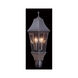 Normandy 3 Light 23 inch Raw Copper with Rain Glass Exterior Post Mount in Red