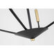 Enzo 4 Light 18 inch Black and Brass Pendant Ceiling Light