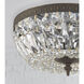 Westbury 3 Light 12 inch English Bronze Flush Ceiling Light in Clear Italian