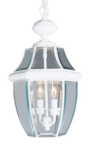 Monterey 2 Light 11 inch White Outdoor Pendant Lantern