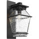 Landmark 1 Light Textured Black Outdoor Sconce in E26 Incandescent, Arm