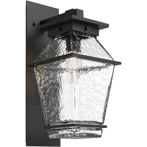 Landmark 1 Light Textured Black Outdoor Sconce in E26 Incandescent, Arm