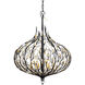 Bask 6 Light 26.5 inch Matte Black Pendant Ceiling Light