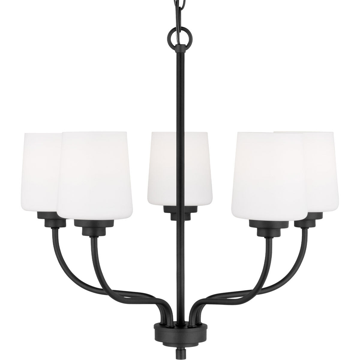 Windom 5 Light 20 inch Midnight Black Chandelier Ceiling Light