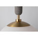 Brielle 1 Light 7 inch Aged Brass Pendant Ceiling Light