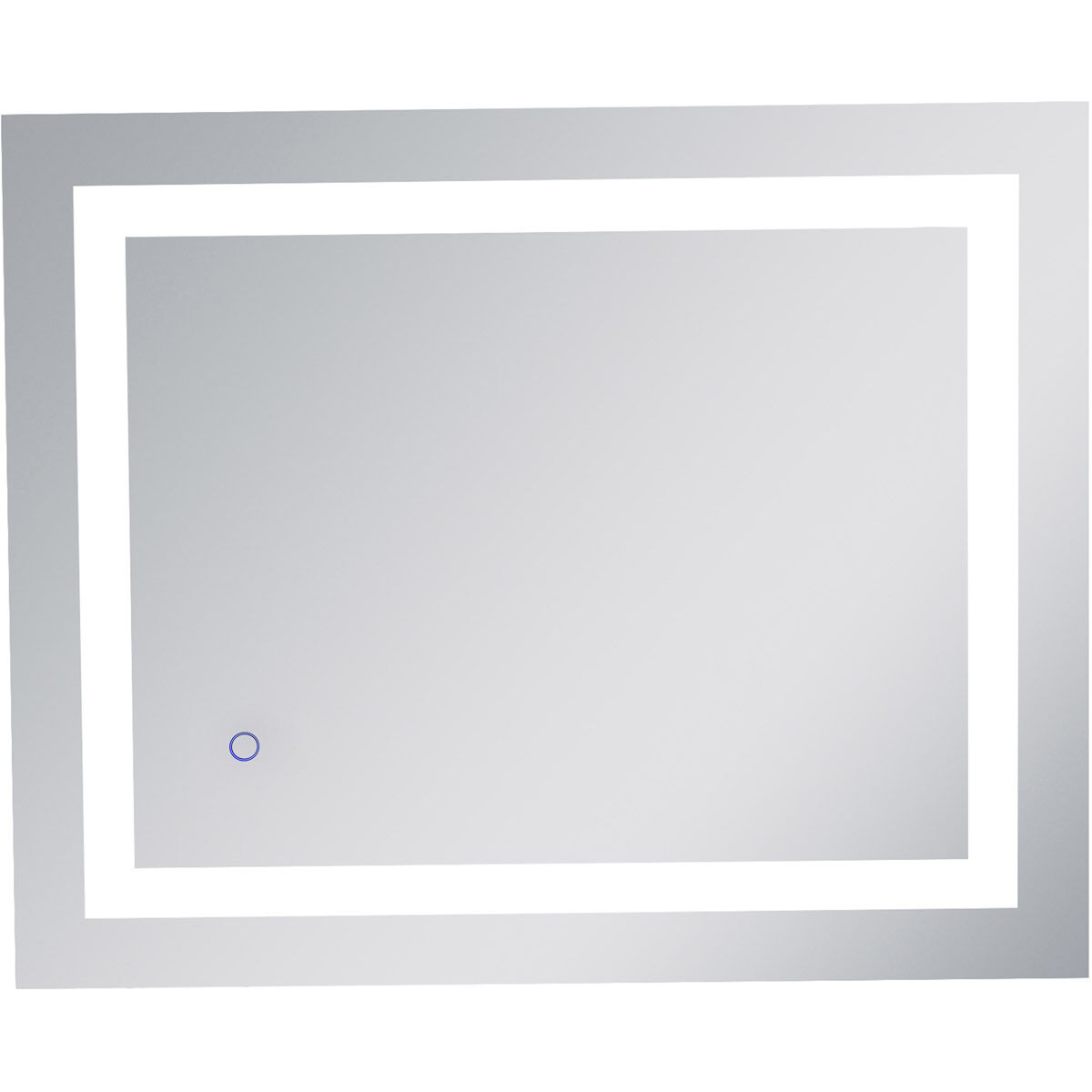 Helios 30 X 24 inch Silver Lighted Wall Mirror