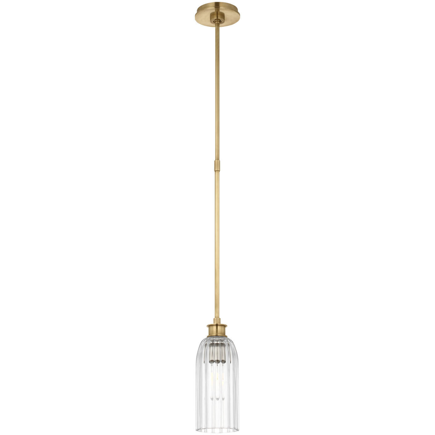 AERIN Asalea LED 4.5 inch Hand-Rubbed Antique Brass Pendant Ceiling Light