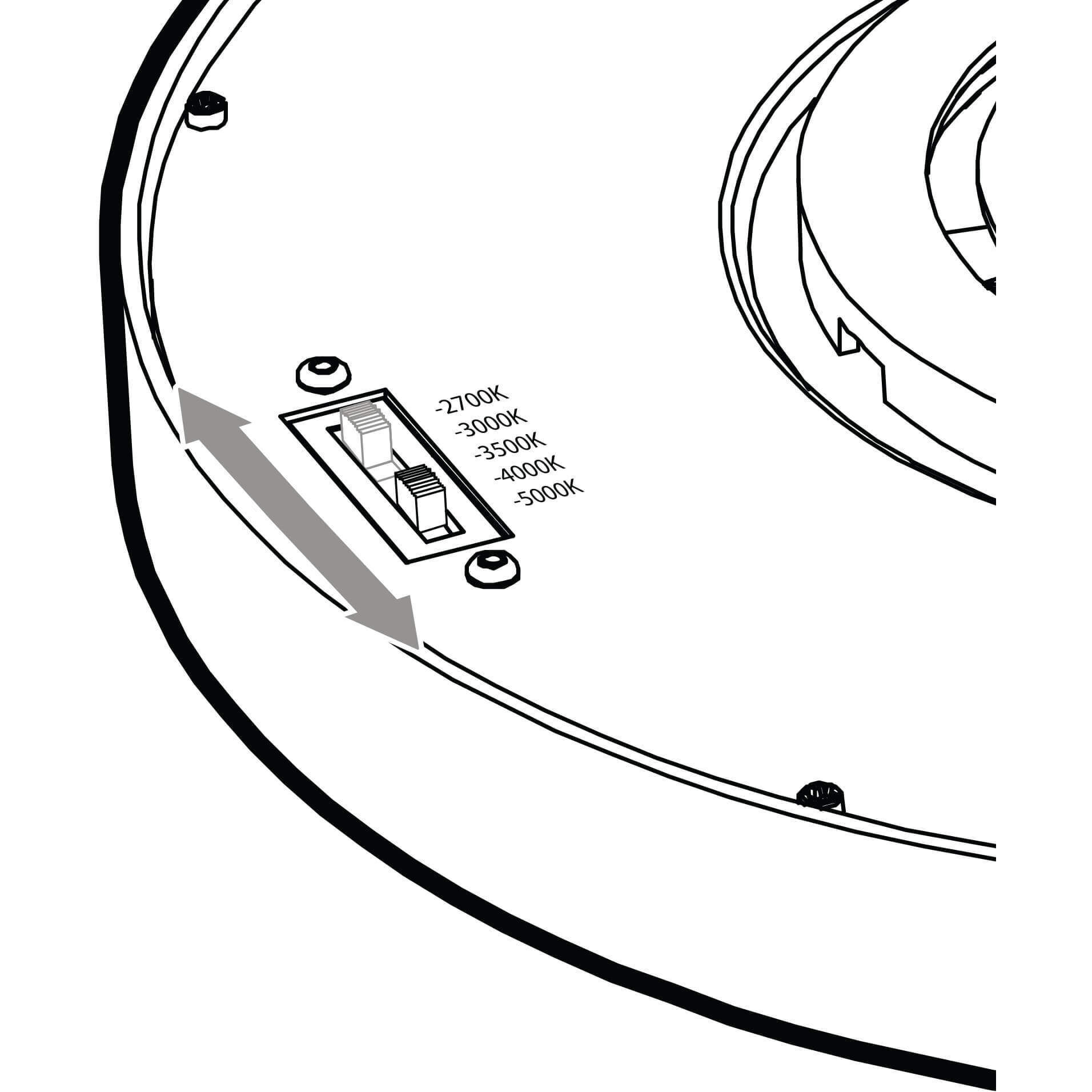 Delta LED 6 inch Black Flushmount Ceiling Light, Indoor/Outdoor