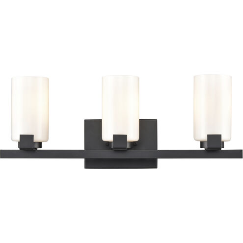 Dressler 3 Light 22 inch Matte Black Vanity Light Wall Light