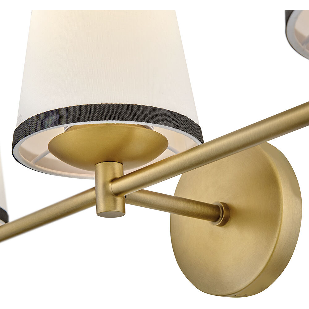 Sonia 3 Light 24.25 inch Lacquered Brass Bath Light Wall Light