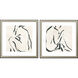 Line Study Beige and Black and Neutral and White Framed Art
